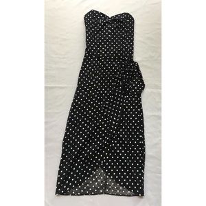 VINTAGE Polka Dot Pin Up Strapless Dress